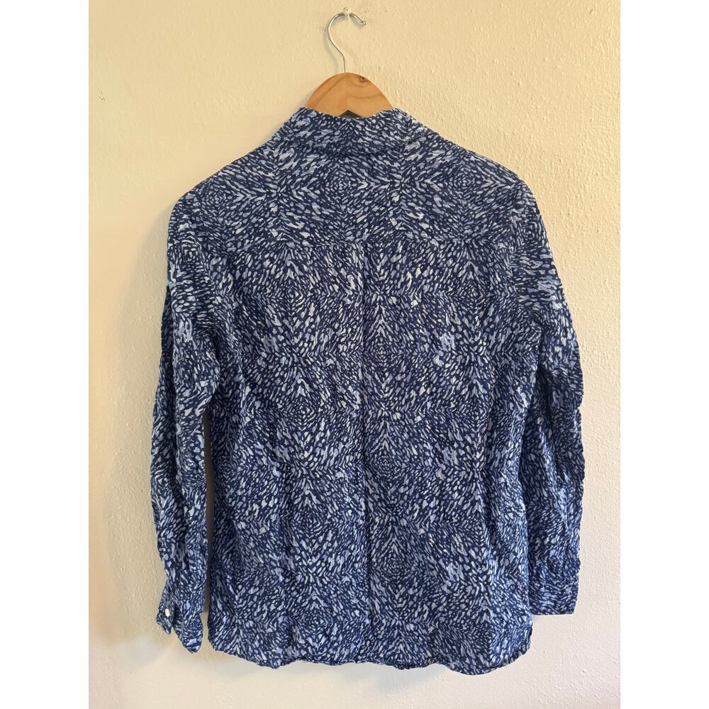 J Mclaughlin Blue Print Button Down - image 5